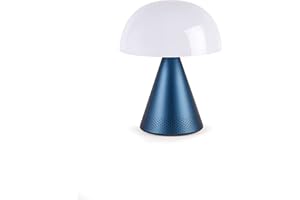 Lexon Mina LED Audio Lampada Portatile Grande Luce Bianca Fredda o Calda Altezza 17 Cm (DARK BLUE)