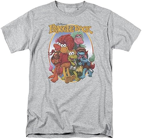 Fraggle Rock Group Hug Mens Short Sleeve Shirt Athletic Heather Md