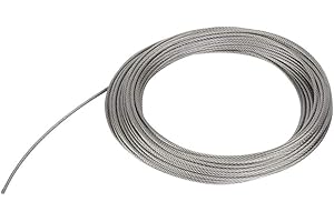 Filo in Acciaio Inossidabile 304, 20 M Cavo in Acciaio Inossidabile 304 Cavo Metallico 2 Mm 2,5 Mm 3 Mm, ViaGasaFamido