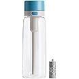 Amazon Basics Water Filter Bottle, BPA-Free Tritan, 660ml (Blue)