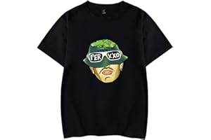HIAPES Camiseta con Estampado Gráfico De Dibujos Animados Feid Ferxxo Graffiti Manga Corta, Sudadera De Verano con Cuello Redondo De Hip Hop Rap Y2k para Hombre Y Mujer