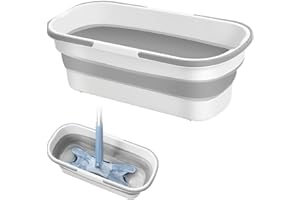 KÖNIG DESIGN Duże płaskie wiadro na mop, 55 x 25 cm, składany, duży, płaski mop do wycierania podłogi, duży, przenośny wiadro do mopa