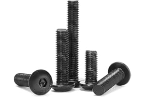 ANSIEDIO M6 Śruby z Gniazdem Sześciokątnym Śruby Maszynowe, Czarne śruby Imbusowe ze Stali Stopowej o Wysokiej Wytrzymałości na Rozciąganie, M6×25mm,20 pcs