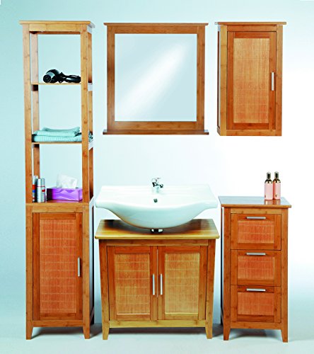 EISL BMBA02-SP Bambus Spiegel mit Ablagefläche, 67 x 70 x 12 cm - 2