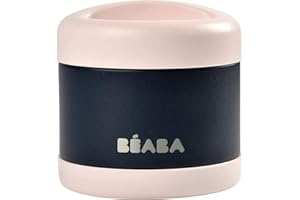 BEABA BÉABA - Thermal Meal Preservation Container - For Baby and Children - 100% Airtight - Stainless Steel - Keeps food Hot or Cold for more than 5 hours - Double layered - 500 ml - Blue/Pink