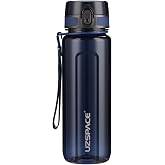 UZSPACE Sports Water Bottle 500ml-750ml-1000m, Eco-Friendly and BPA Free Tritan Water Bottle Reusable with Leak Proof Lid for