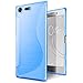 Price comparison product image SLEO Case for Sony Xperia XZ1 Compact Case - SLEO [Exact-Fit] Case for Sony Xperia XZ1 Compact , SLEO [Tactile Series][Scratch-Resistant] Translucent Clear Rubber Soft TPU Matte Case Cover for Sony Xperia XZ1 Compact (Blue)