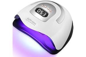 UIHOL Lampe UV LED Ongles Gel, 380W Professionnel Sèche Automatique machine, 81 Lumières Séchage Rapide, Grand LCD Ecran, 4 Minuteries 10s/30s/60s/99s pour Vernis Semi Permanent, pour Salon Maison