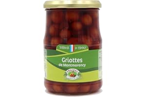 FRAISAL® Fruits au sirop | Griottes de Montmorency | Fruit entier | lot de 6 bocaux | 560g/bocal
