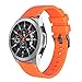 Produktbild Für Samsung Galaxy Watch 46mm Armband,Colorful Soft Silikon Ersatzband Verstellbares Schlaufe Uhrenarmband Sport Wristband Zubehör für Samsung Galaxy Watch 46mm (200mm Bandlänge, Orange)