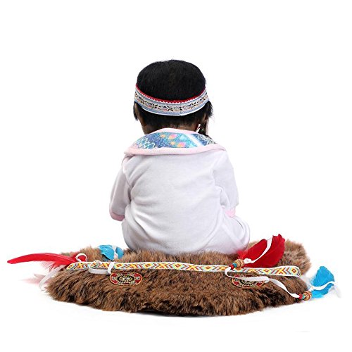 Nicery Reborn Baby Doll Indian Style Black Skin 22inch 55cm Silicone Vinyl Magnetic Mouth Lifelike Boy Girl Toy Sleeping Blanket Eyes Close A3UK