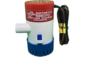 BTK POMPA DI SENTINA NAVPOWER AD IMMERSIONE 12V 500 GPH 1892 L/H DA CAMPER GIARDINO NAUTICA BARCA