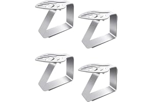 ZIRANEE Pinza para Mantel,4 PCS Clip de Mantel con Diseño de Hoja Pinzas de Mesa Acero Inoxidable Pinzas Antideslizantes para Hogar Interior Exterior Picnic Barbacoa Boda Decoración