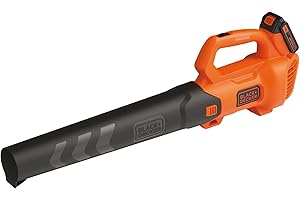 BLACK+DECKER SOFFIATORE ASSIALE 18V-2.0AH - VENTOLE ASSIALI, Volume d'Aria Max 578 M^3/H, VELOCITA' 145 KM/H, Design Leggero E Compatto. BCBL200L-QW