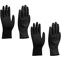 Guanti Neri Unisex Per Costumi - Accessorio Per Carnevale, Halloween E Feste A Tema - Morbidi E Lavabili A Mano