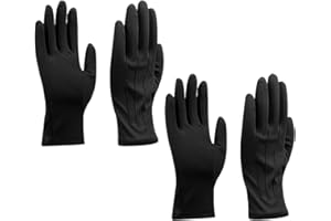 COACOM Guantes Elásticos, Pares de Guantes Negros Plisados, Adecuados para Trajes y Accesorios de Fiesta de Disfraces