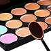 Boolavard® Professional Concealer Camouflage Contour Eye Facial Cream, Oval Make-Up Palette / Cosmetic Makeup Brush Set (15 Colours)