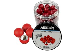 40 x balles Titan Coeur Acier Coque ABS Extra Dur - T4E Self Defense - AEGON Cal. 68