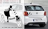  Prinzessin Staff Welpe Herz  Hund  Wunschtext  Auto Aufkleber  Decal