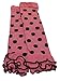 Baby Girls Toddlers Polka Dot Frilly Leg Warmers (Pink Black)