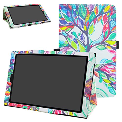 Medion Lifetab X10302/X10301 hülle,Mama Mouth Folding Ständer Hülle Case mit Standfunktion für 10.1" Medion Lifetab X10302/X10301 Android Tablet PC,Love Tree