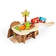 Bigjigs Rail Lava Pit - Wooden Train Tunnel with 2 Track Pieces & Ramp, Kids Trains & Railway Accessories, Dinosaur Toys & Gifts For Toddlers, 3 Year Old +