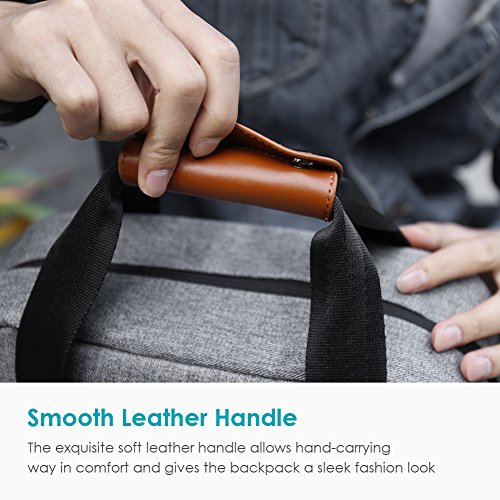 REYLEO Rucksack Business Backpack mit viel Stauraum 15 6 Zoll Laptop Tasche Herren und Damen Wasserdicht Grau-24 Liter RB23