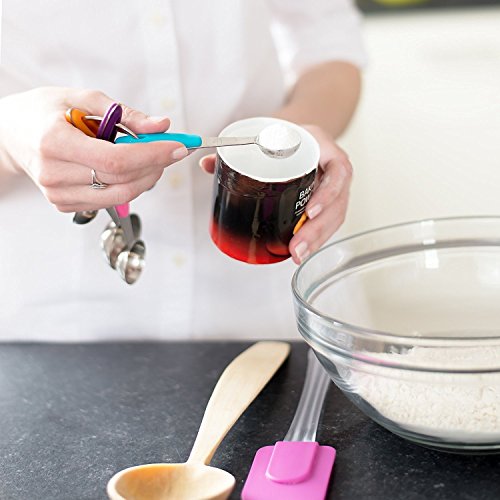 Leisial 5Stk Messbecher Messlöffel Set Silikon Griff für Küche Backen - 9