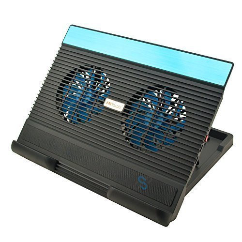 HFTEK-201118 Laptop Cooling Pad Büro Kühler Lüfter für Notebook schwarz, CoolerPad 13 14 15 17 Zoll mit USB HUB