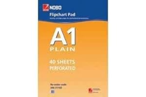 Nobo Blocco di Ricambio per Lavagne a Fogli Mobili Nobo, Bianco, Formato A1, 40 Fogli, 34631165