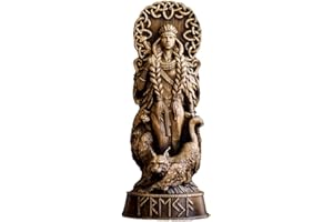 EHOTER Estatua de resina de Dios nórdico, panteones escandinavos, figura de dioses nórdicos, artesanía, mitología vikinga, hogar, gabinete de vino, cuenco, estantería, escultura oramento (Freya)
