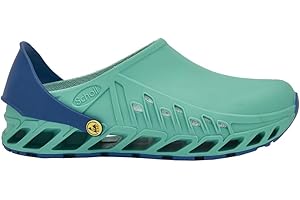 Scholl Evoflex - Professionelle Sanitärsockel für Männer oder Frauen, Ultra leicht und bequem, mit verstellbarem Riemen, Rutschfester Sohle, abnehmbare Memory-Einlegesohle mit antibakteriellem Futter