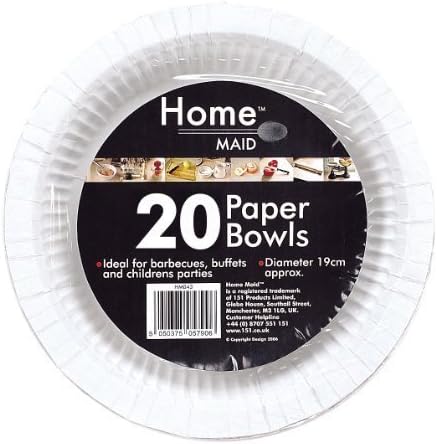 White Paper Bowls 20pk by Home Maid