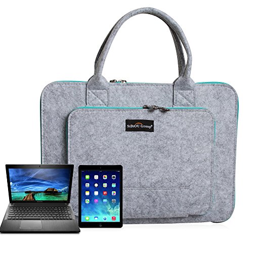 Sidiou Gruppe Mode Laptop Tasche Tablet PC Paket Laptop-Hülle wasserdichtes Gewebe Tasche Mode Laptop Tasche Tablet PC Paket Laptop-Hülle wasserdichtes Gewebe Tasche (14 Zoll, grau) - 7