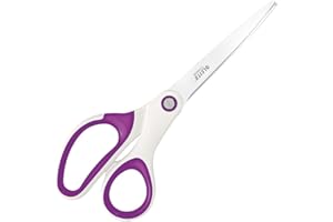Leitz Ciseaux Titane, Droitiers ou Gauchers (Ambidextre), 8 x 1,7 x 25 cm, Fournitures de Bureau, Grip Ergonomique, Gamme WOW, Violet 53192062