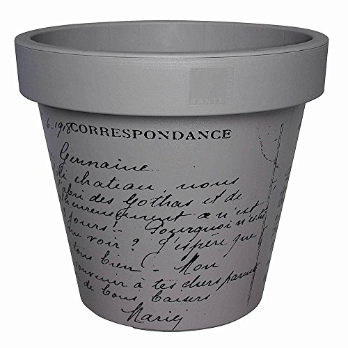 Geli Pflanztopf, E und K 40 cm, old letter light, 40 x 40 x 35 cm, 31104052