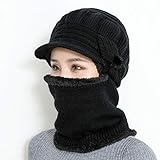 WTFYSYN Beanie Bonnet Chauffant Bonnet,Cagoule Chaude, Masque de Protection Contre Le Froid épaissi pour Le Visage féminin intégral-N,Longs Chapeaux d'été hivernaux