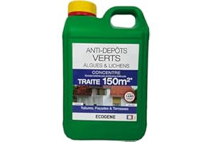 ECOGENE - Anti-depots verts algues et lichens - traite 150m²- 2 L