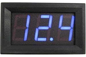 ARCELI 0.56 '' DC 0-30V Voltmetro digitale Tester di tensione Calibro LED luminoso Display 3 fili Volt Meter per moto auto motore Montaggio a pannello - Blu