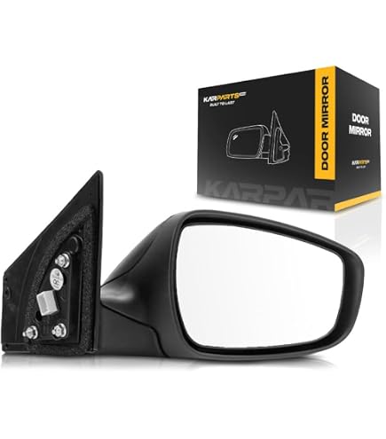 A-Premium Driver Side Power Door Mirror - Compatible With 2012-2017 Hyundai Accent, Black, Manual Fold, W/ Turn Signal, Non-Heated (Left/Driver Side)