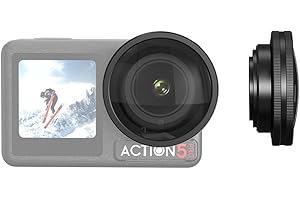 PIDYNX Weitwinkelobjektiv für DJI Osmo Action 5 Pro – 180° Ultra-Weitwinkel, zweilagig beschichtet, kratzfest, leicht & kompakt mit Gewindehalterung