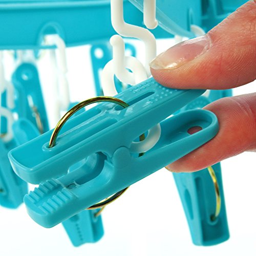Kunststoff Mini-Wäschespinne mit 20 Klammern – Hangerworld - 2