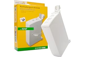 Schellenberg 22735 Rollodrive 35 Enrouleur de Sangle électrique pour volet Roulant, Forde de Traction 12 Kg, jusqu'à 4 m², pour Sangle de 14 mm