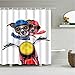 Produktbild Fandhyy Bad Duschvorhang Tiere Mildewproof Hauptdekoration Polyestergewebe Bad Bildschirme 200X200 cm F