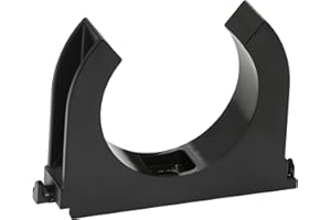 SOMA Rohrclip aus Kunststoff, schwarz, 50 mm, 9 Stück, Klemmschelle, Rohrklemme, UV-Beständig