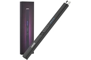 SINPY Candle Lighter Electric Lighter Rechargeable USB Long Lighter Arc Lighters for Candles Camping Family Use (Black)