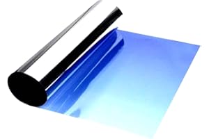 SOLUX Pare Soleil, Bande de Film Solaire de 150x20 cm à Poser sur Pare-Brise, Couleur Bleue d'opacité dégradée sur Base Transparente Non-réfléchissante et sans métallisation