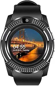 Osna V8 Bluetooth Smart Watch- Black, Nano TPU85 (Compatible with all Bluetooth enabled smartphones like All Android_Wireless)