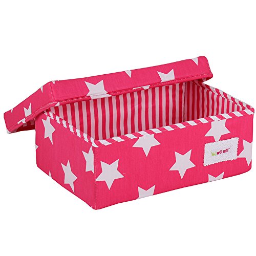 Minene Small Storage Box Stars (Fuchsia/ White)