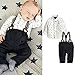 Baby Boys Gentleman Dinosaur Button-down Shirt and Bib Pants Overall Outfits